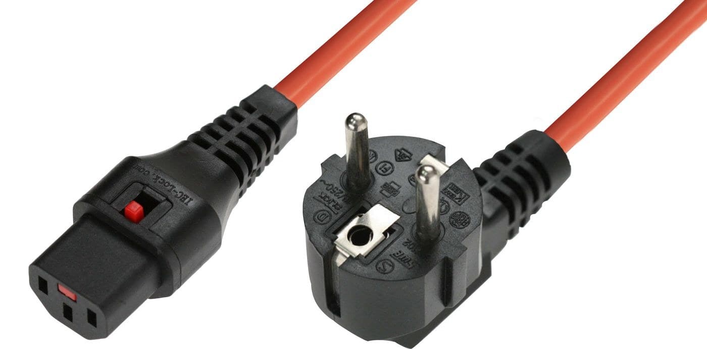 Powercord Schuko CEE 7/7 male