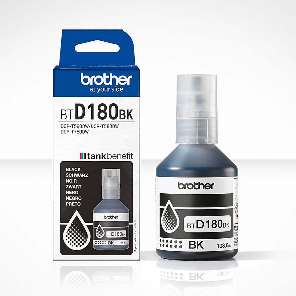 Brother BTD180BK Black Genuine Ink Bottle - Image 3