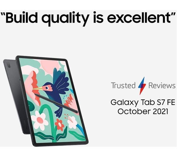 Samsung Galaxy Tab S7 FE 12.4-inch Wi-Fi 128GB 6GB RAM Tablet with S Pen - Mystic Pink - Image 2