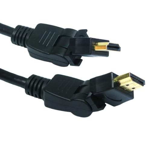 cables Direct 2 m HDMI m – M cavo nero con Twist girevole e collegamenti - Image 2