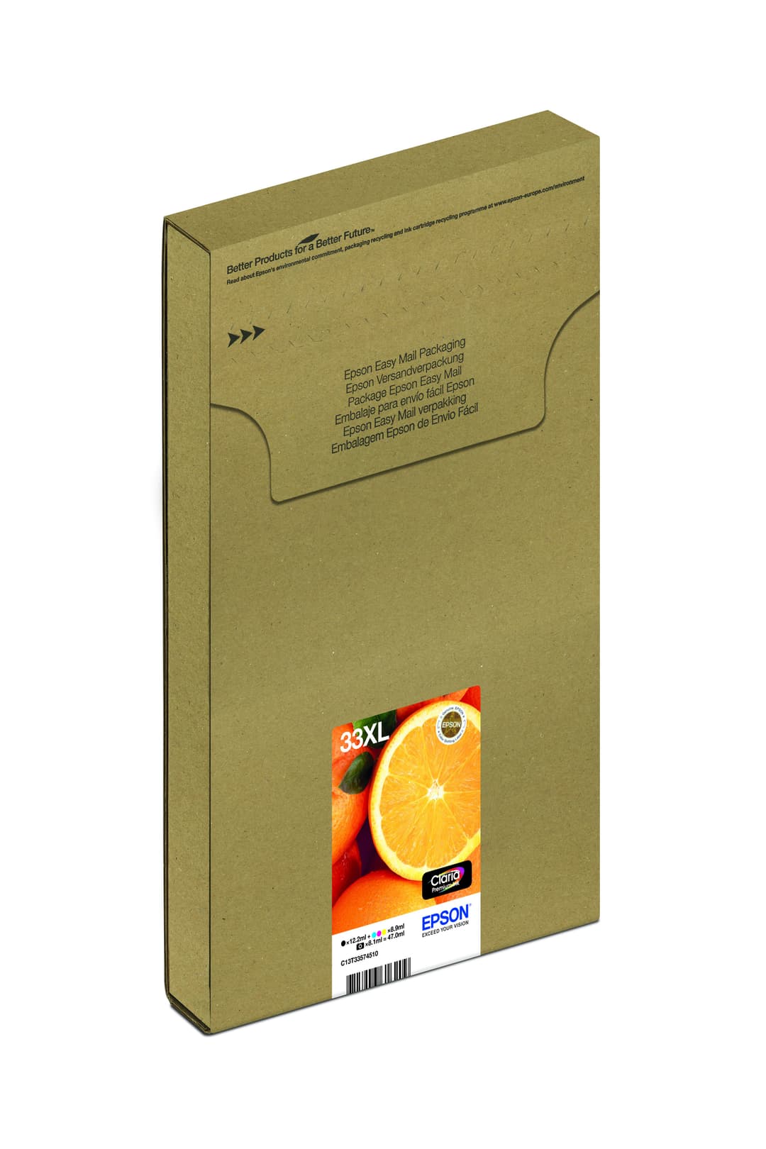 Epson Oranges Multipack 5-colours 33XL Claria Premium Ink EasyMail - Black, Photo Black, Cyan, Magenta, Yellow - Image 3