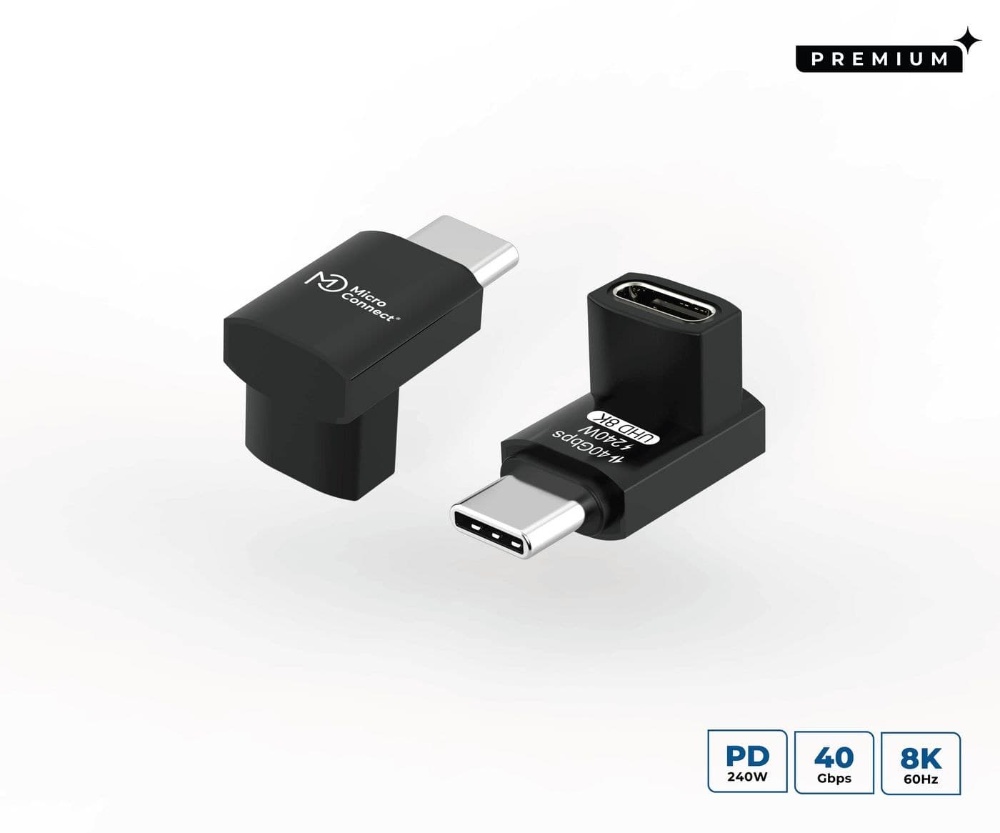 Premium USB4 3x2 USB-C angled