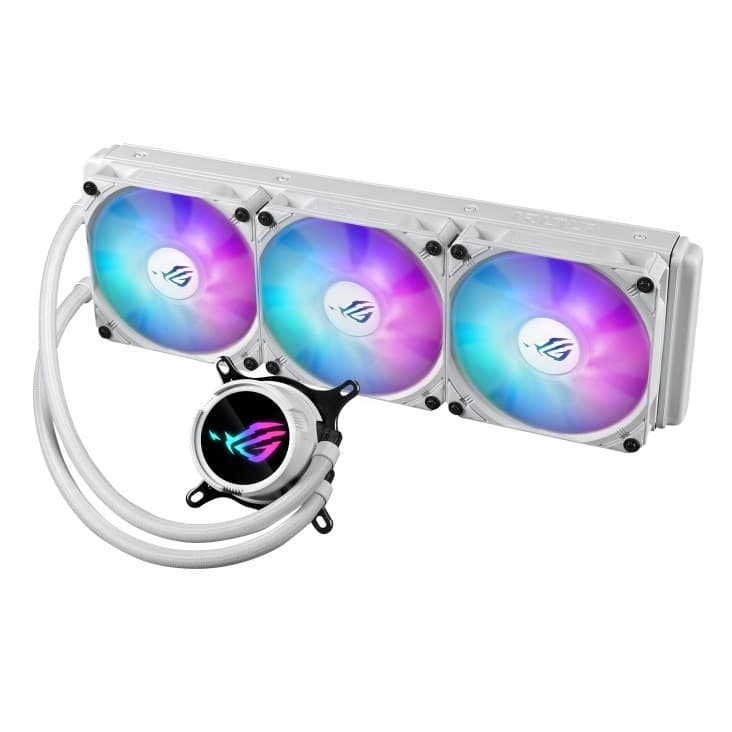 ASUS ROG Strix LC III 360 ARGB White Edition All-in-One Liquid CPU Cooler - 360mm Radiator, 3x 120mm ARGB Fans, Intel/AMD - Image 3