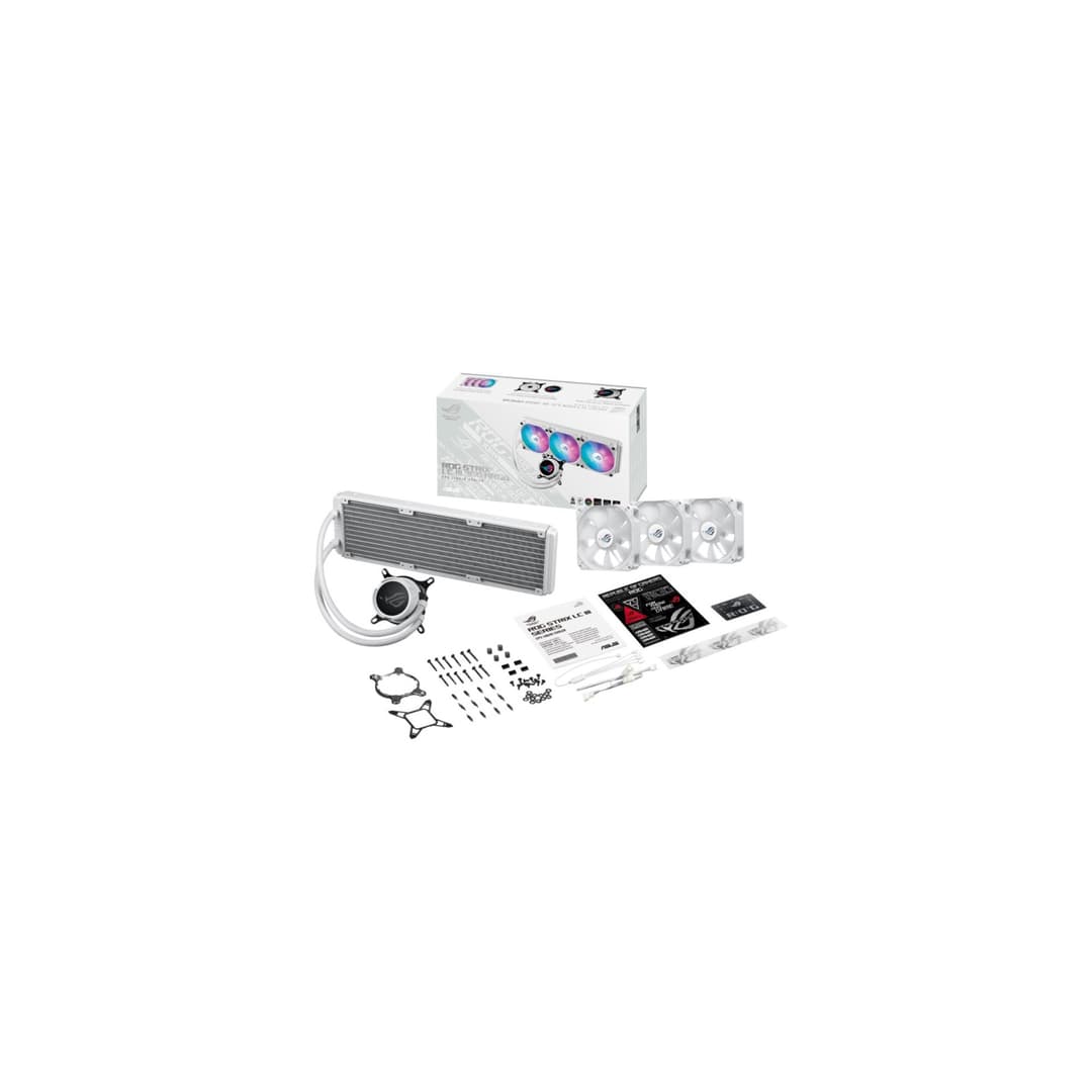 ASUS ROG Strix LC III 360 ARGB White Edition All-in-One Liquid CPU Cooler - 360mm Radiator, 3x 120mm ARGB Fans, Intel/AMD - Image 10