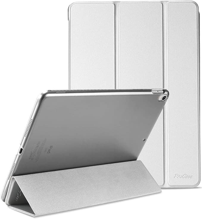 Foxwood Collection Folio Stand Case for iPad Air 2019 iPad Pro 10.5 Apple Pencil 2 Slot Grey - Image 1