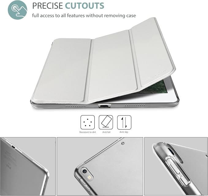 Foxwood Collection Folio Stand Case for iPad Air 2019 iPad Pro 10.5 Apple Pencil 2 Slot Grey - Image 2