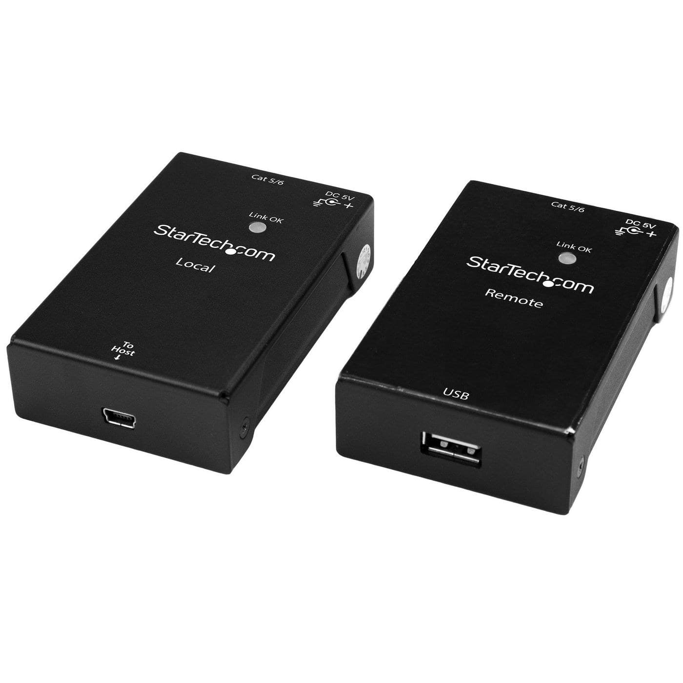StarTech.com 1 Port USB 2.0 Extender Kit Over Cat5 or Cat6 - Up to 50m (165 ft) - USB Over Ethernet Extender (USB2001EXTV)