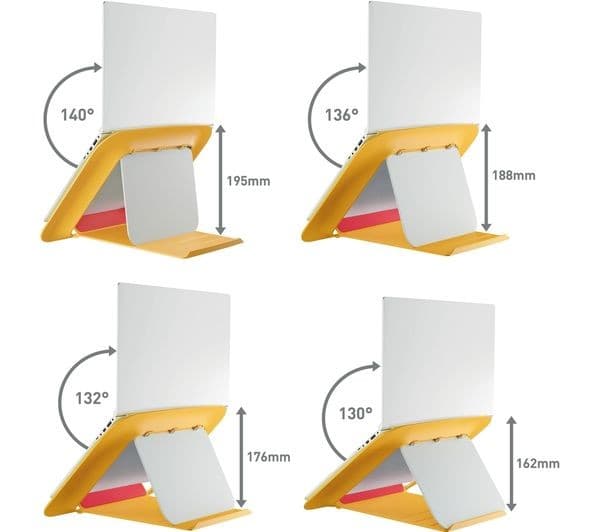 Leitz Ergo Cosy Adjustable Laptop Stand - Warm Yellow - Image 5