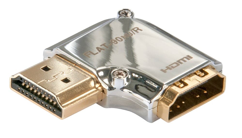 Lindy CROMO HDMI Male to HDMI Female 90 Degree Right Angle Adapter - Right - Image 2