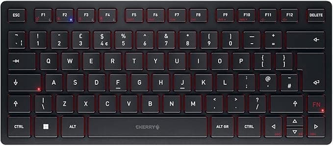 CHERRY KW 9200 MINI Compact Multi-Device Wireless Keyboard UK QWERTY - Black - Image 1