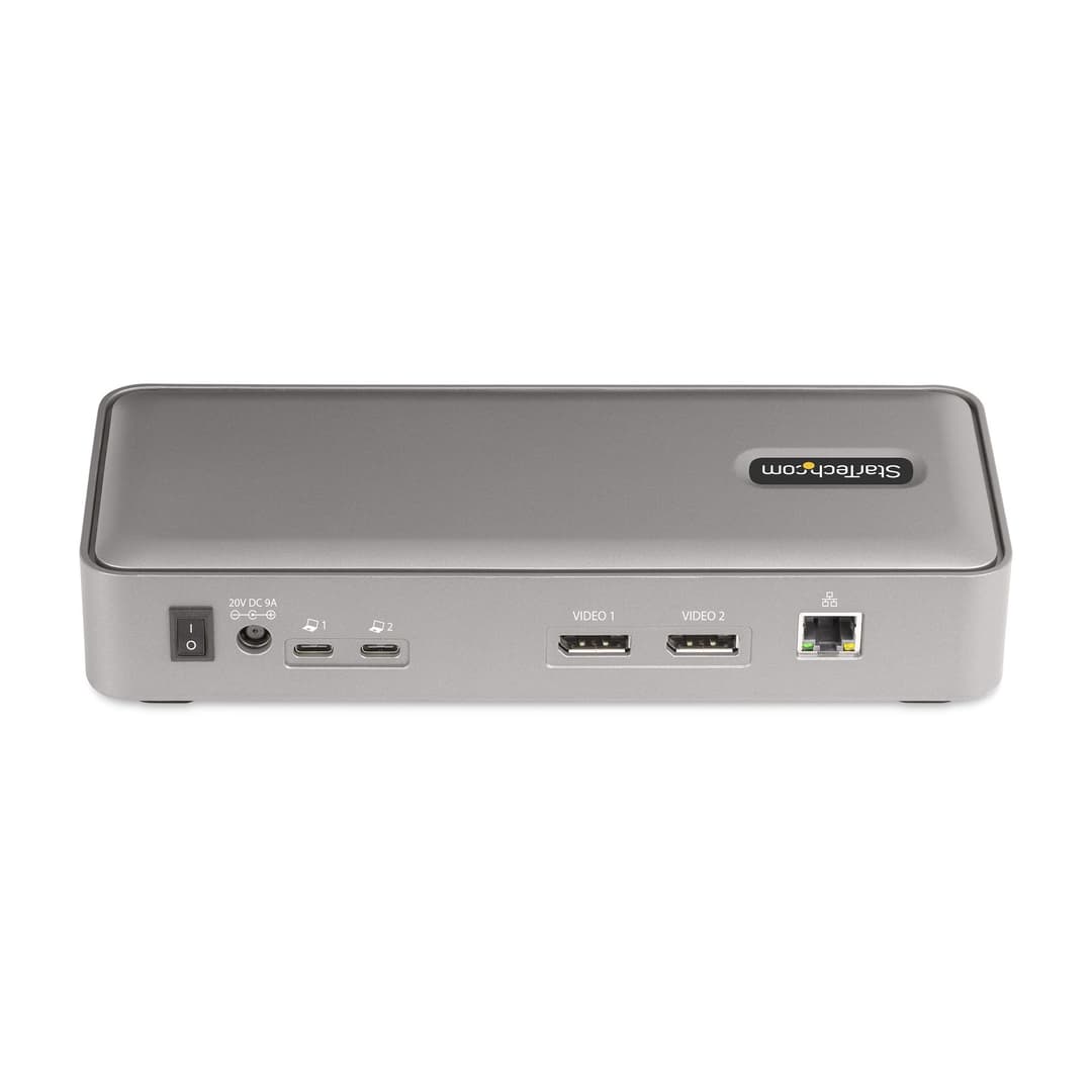 StarTech.com Dual-Laptop USB-C KVM Docking Station, Dual Monitor 4K 60Hz DisplayPort Dock, 5-Port USB Hub, GbE, 90W/45W Power Delivery to Two Laptops, Windows/Mac, 2-Host KVM Dock - TAA - Image 3