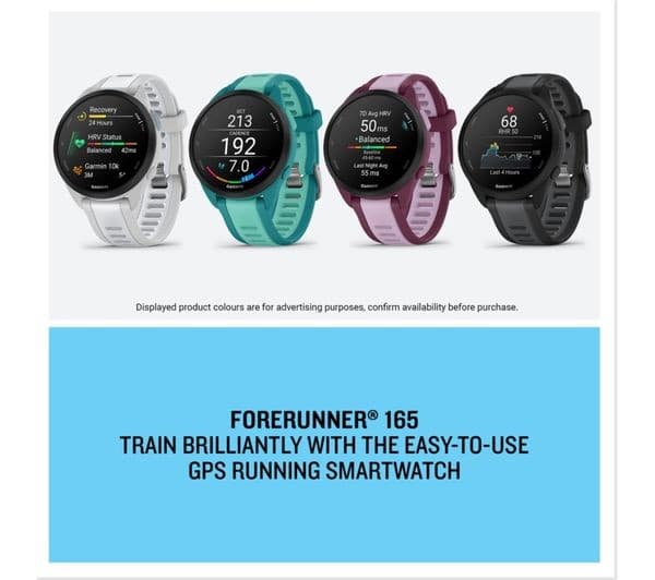 GARMIN Forerunner 165  43mm Music Sports Watch - Berry & Lilac - Image 4