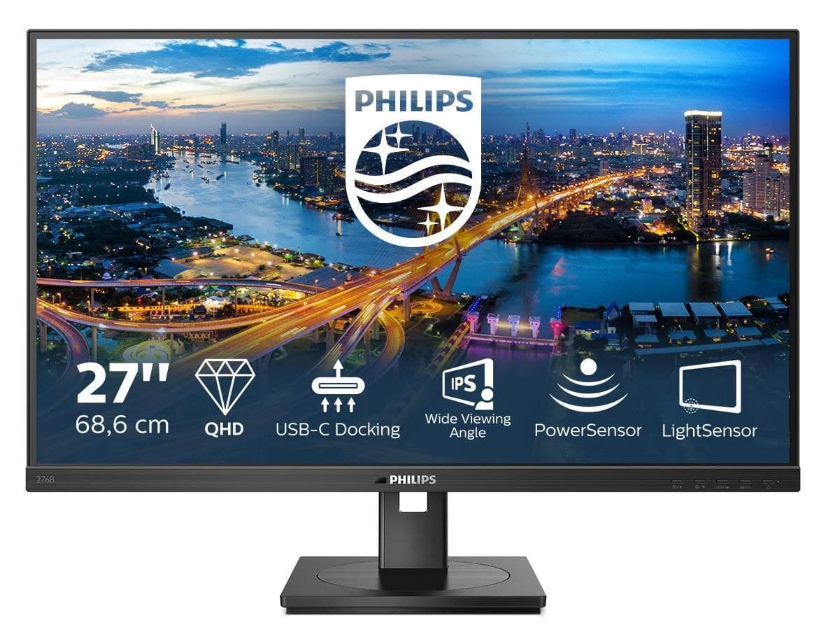 Philips 276B1/00 27" QHD IPS USB-C Docking Monitor (2560 x 1440, 75Hz)