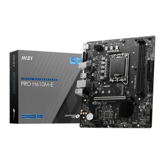 MSI PRO H610M-E DDR5 LGA 1700 Intel H610 Micro ATX Motherboard
