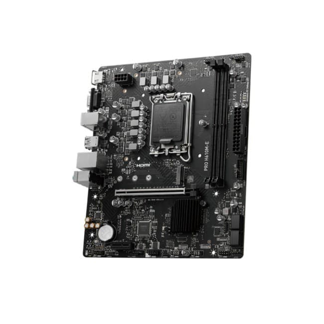 MSI PRO H610M-E DDR5 LGA 1700 Intel H610 Micro ATX Motherboard - Image 3