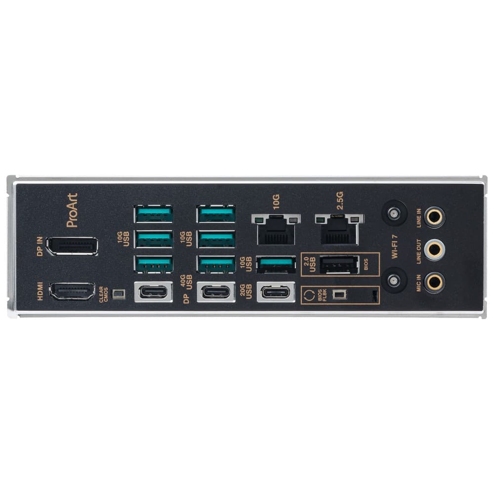 ASUS ProArt X870E-CREATOR WIFI AMD X870E Socket AM5 ATX Motherboard - DDR5, PCIe 5.0, Wi-Fi 7, USB4 40Gbps, 10G + 2.5G LAN - Image 10