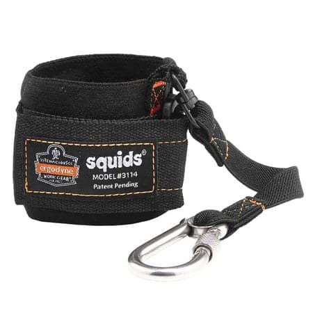 Ergodyne Squids® 3114 Pull-On Wrist Lanyard with Carabiner - 3lbs  Black - Image 3