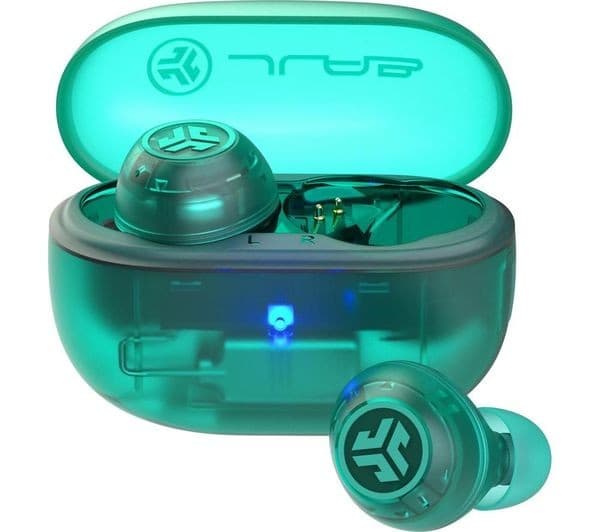 JLab Go Pop ANC True Wireless Earbuds - Transparent Teal