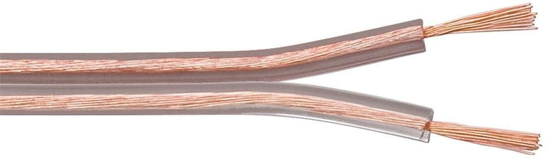 Speaker cable, 100m, 2x1,5mm², Transparent - Image 1