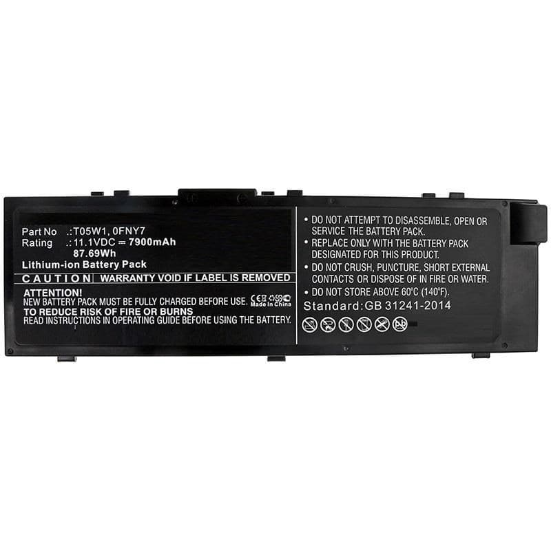 CoreParts MBXDE-BA0211 Laptop Battery for Dell Precision 15 7510/7520 & 17 7710/7720 87.69Wh 11.1V 7900mAh Li-ion Black - Image 1