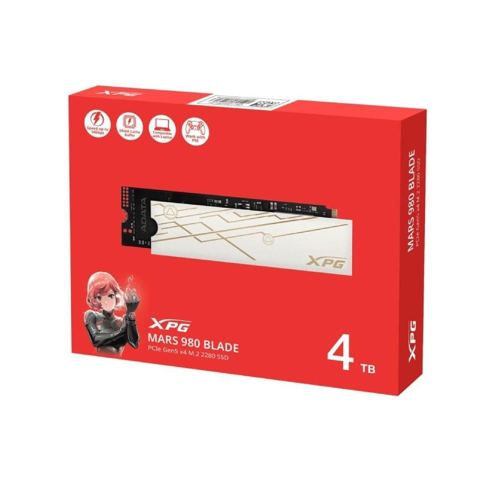 Adata XPG MARS 980 Blade 4TB M.2 2280 NVMe PCIe 5.0 SSD with Low-Profile Heatsink - Read 14,000MB/s / Write 13,000MB/s