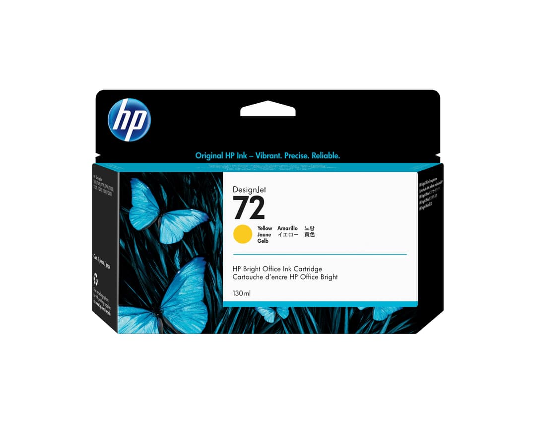 HP 72 130-ml Yellow DesignJet Ink Cartridge - Image 1