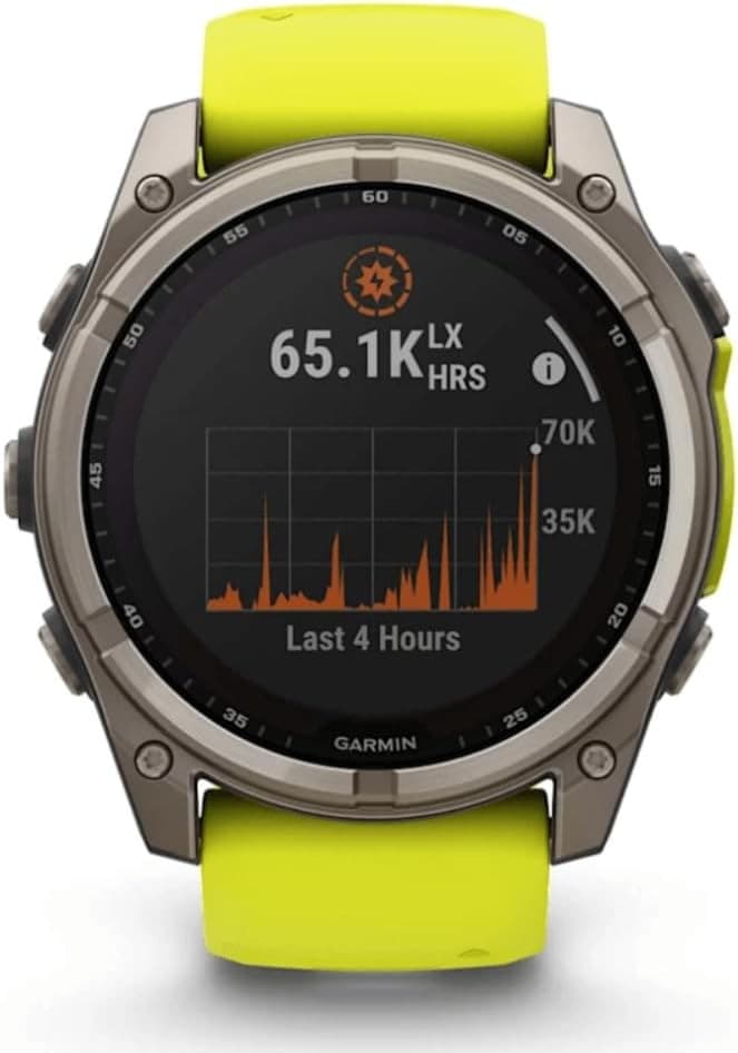 Garmin Fenix 8 51mm Solar Sapphire Titanium Smartwatch Amp Yellow/Graphite - Image 2