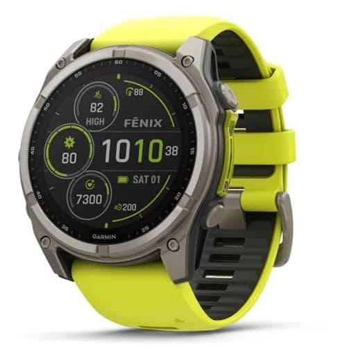 Garmin Fenix 8 51mm Solar Sapphire Titanium Smartwatch Amp Yellow/Graphite - Image 9