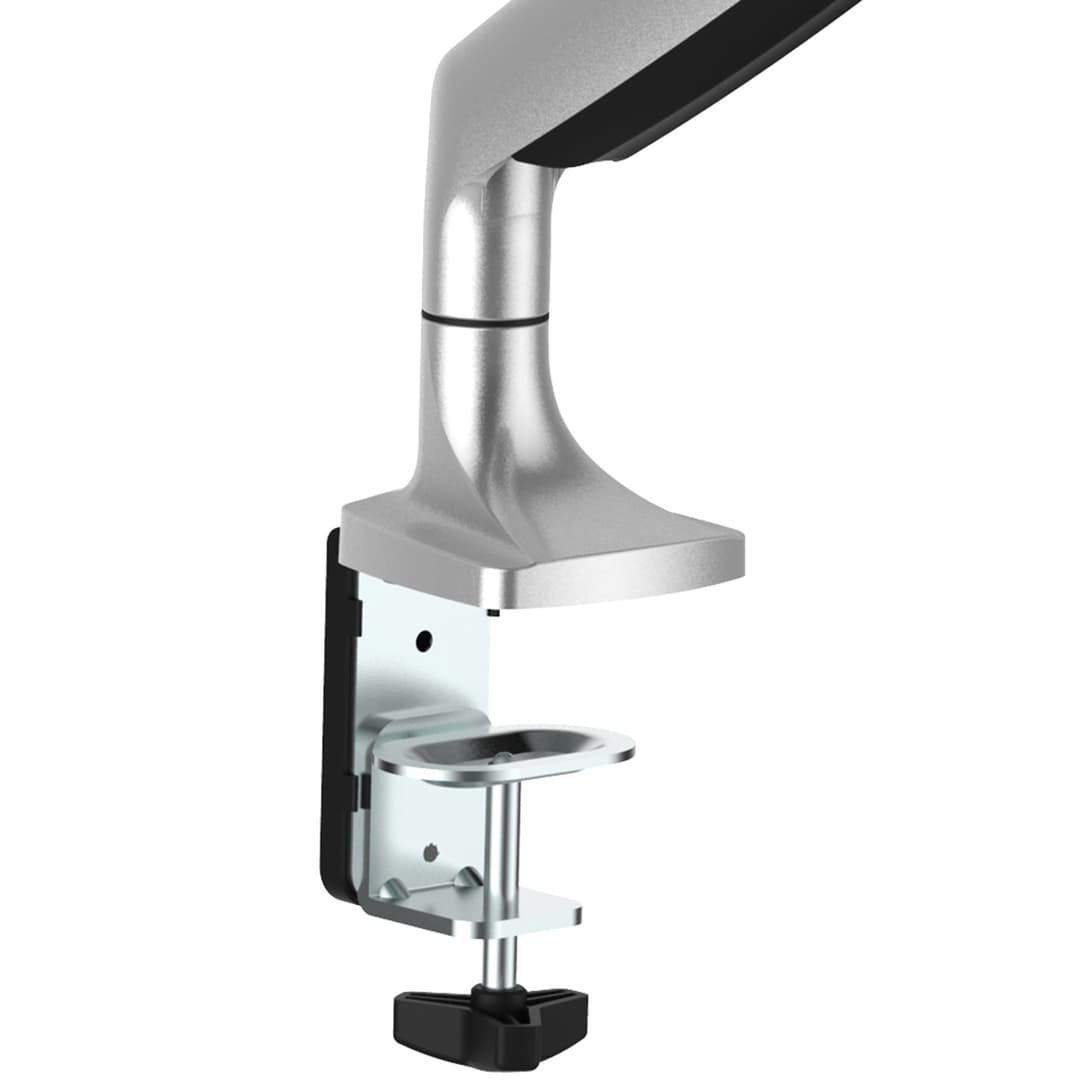 StarTech.com Heavy Duty Desk Mount Monitor Arm - Single VESA Display up to 9kg, Full Motion, Height Adjustable, Aluminium, C-Clamp/Grommet - Silver - Image 2