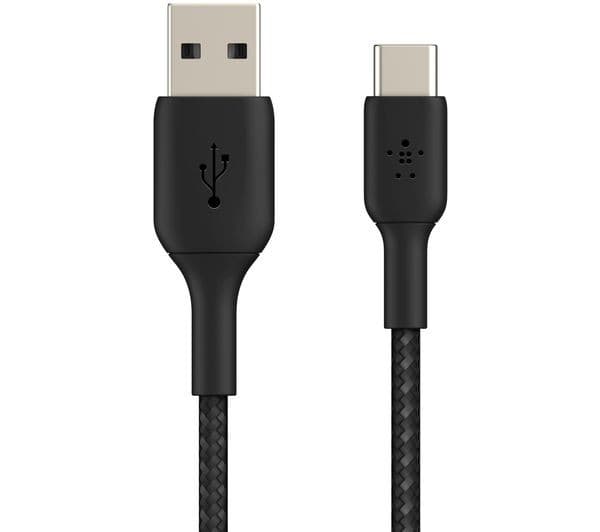 Belkin Braided USB-C to USB-A Cable 1m Black