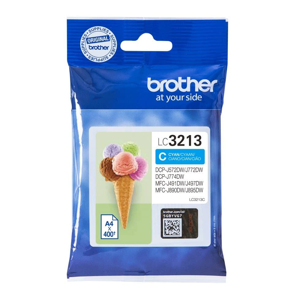 Brother LC3213 High Yield Ink Cartridge (400 Pages) - Cyan - Image 1