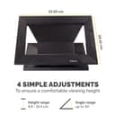 Fellowes Designer Suites Laptop Riser - Adjustable Laptop Stand with 4 Height Positions (88-184mm) and 0-30 Degree Angle Tilt - For Laptops Up To 17", Max Weight 11.3kg - Black thumbnail 4