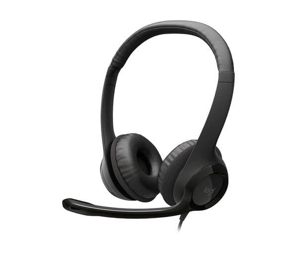 LOGITECH H390 USB-A Wired Computer Headset with Noise-Cancelling Mic - Graphite