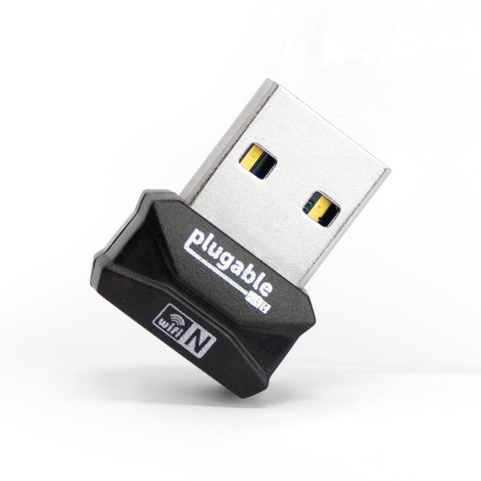 Plugable Technologies USB 2.0 Wireless N 802.11n 150 Mbps Nano WiFi Network Adapter (Realtek RTL8188EUS Chipset) Driverless Plug and Play for Windows - Image 1