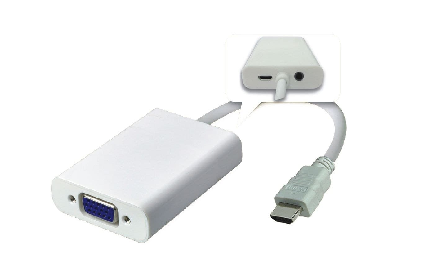 Adapter HDMI - VGA M/F, White