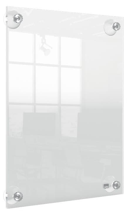 Nobo Premium Plus A4 Clear Acrylic Wall Mounted Repositionable Poster Frame