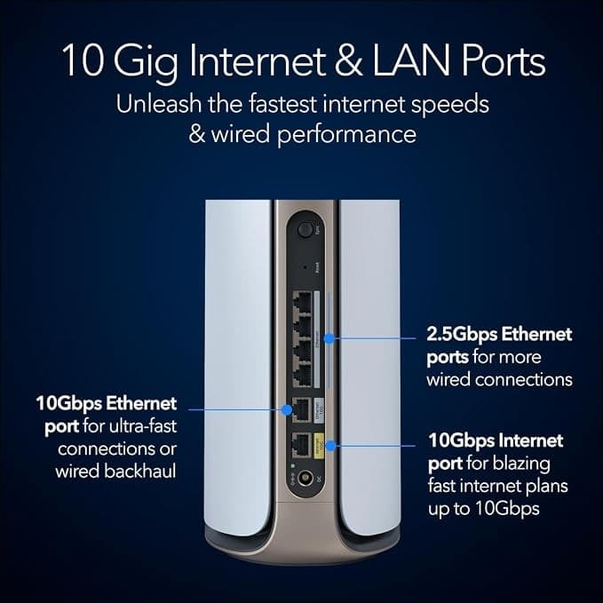NETGEAR Orbi 970 Series Quad-Band WiFi 7 Add-On Satellite RBE970 - Image 4