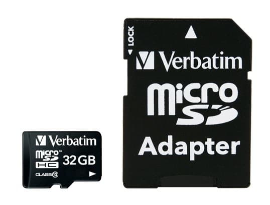 Verbatim Premium 32 GB MicroSDHC Class 10 UHS-I U1 with SD Adapter (44083)