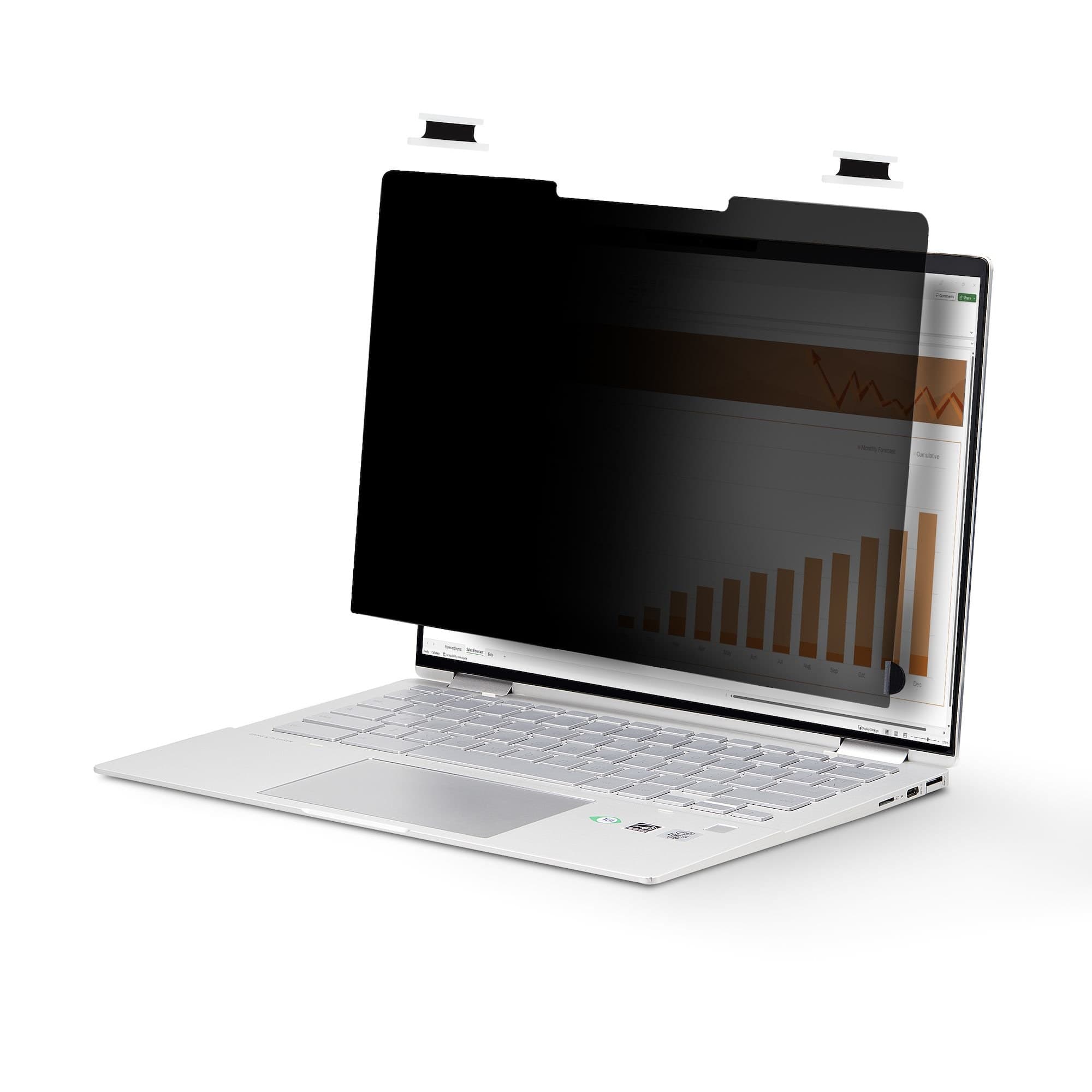 StarTech.com 14-inch 16:10 Flip-Over Privacy Screen with Touch, Anti-Glare Privacy Filter, Laptop Monitor Screen Protector with 51% Blue Light Reduction
