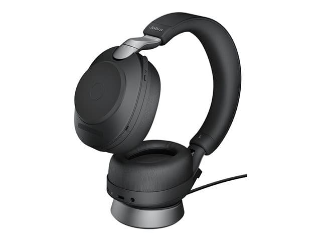 Jabra Evolve2 85 UC Stereo Wireless ANC Headset with Charging Stand - USB-C, Bluetooth, 3.5 mm Jack - Black - Image 7