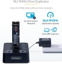 StarTech.com M2-HDD-DUPLICATOR-N1 1:1 M.2 NVMe SSD Duplicator Cloner Dock Dual Bay USB-C 3.2 20Gbps up to 90GBpm with USB-C/A Cables thumbnail 2