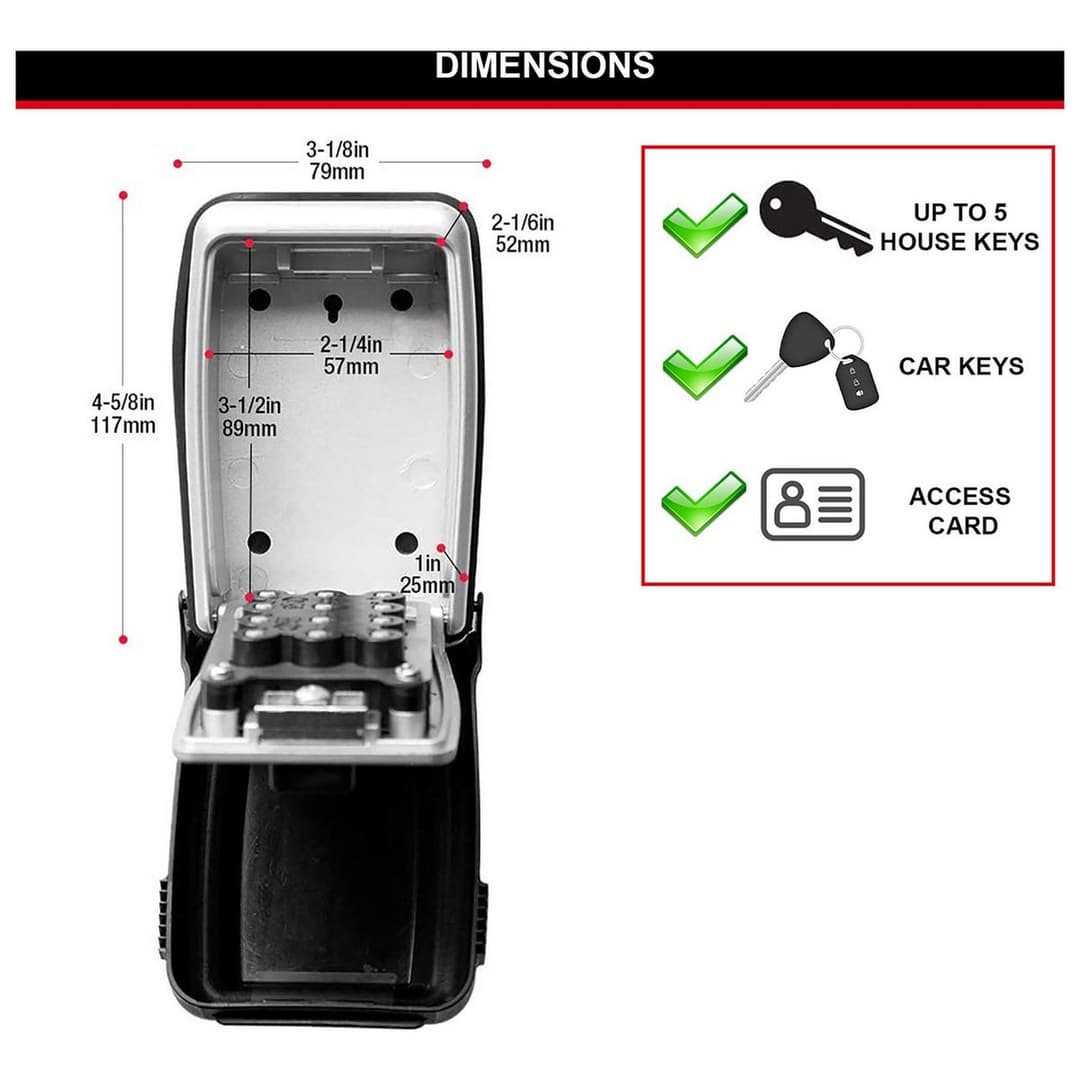 Master Lock Push Button Combination Key Safe - Image 5