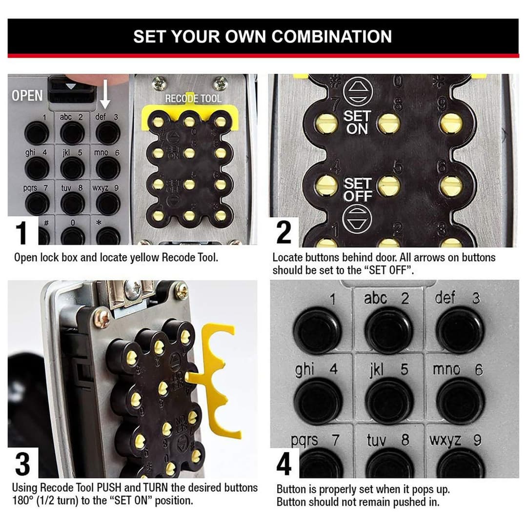 Master Lock Push Button Combination Key Safe - Image 8