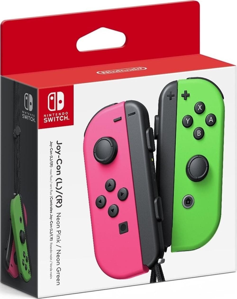 Nintendo Joy-Con (L/R) Controller for Nintendo Switch - Neon Pink/Neon Green - Image 1