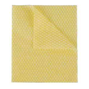 2Work Economy Cloth 420x350mm Yellow Pack of 50 2W08171 2W08171