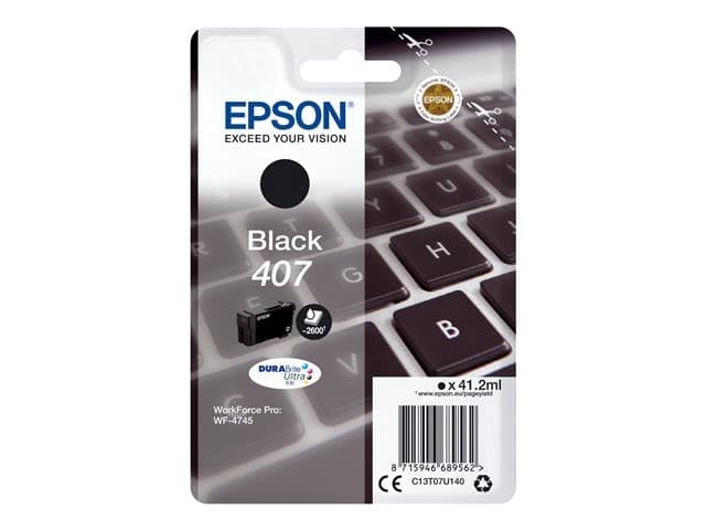 Epson 407 - L size - black - original - ink cartridge - Image 1
