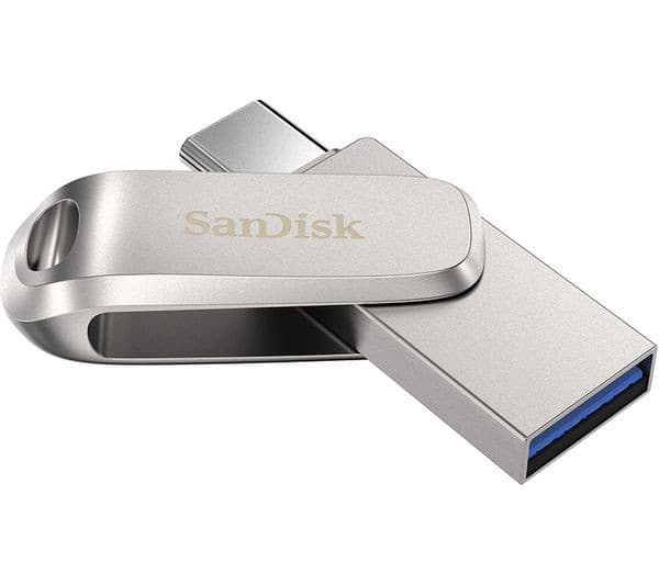 SanDisk Ultra Dual Drive Luxe USB Type-C & USB Type-A 3.2 Gen 1 Flash Drive - 64 GB, Silver - Image 3