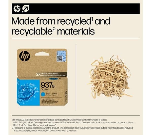 HP 937e EvoMore Cyan Ink Cartridge - Image 9