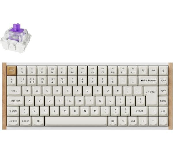 KEYCHRON K2 HE Wireless Mechanical Gaming Keyboard - White - Image 1