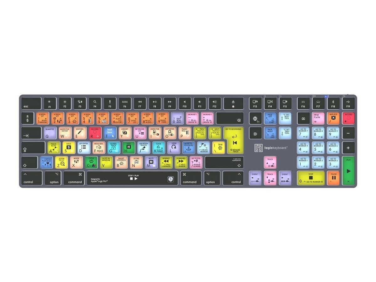 Logic Keyboards Logic Pro X TITAN Keyboard Titanium Grey
